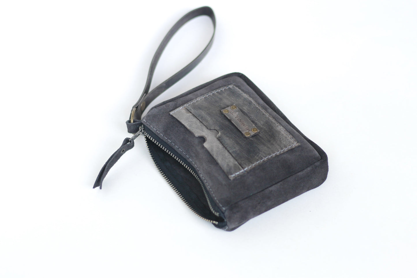 Suede purse - Grey