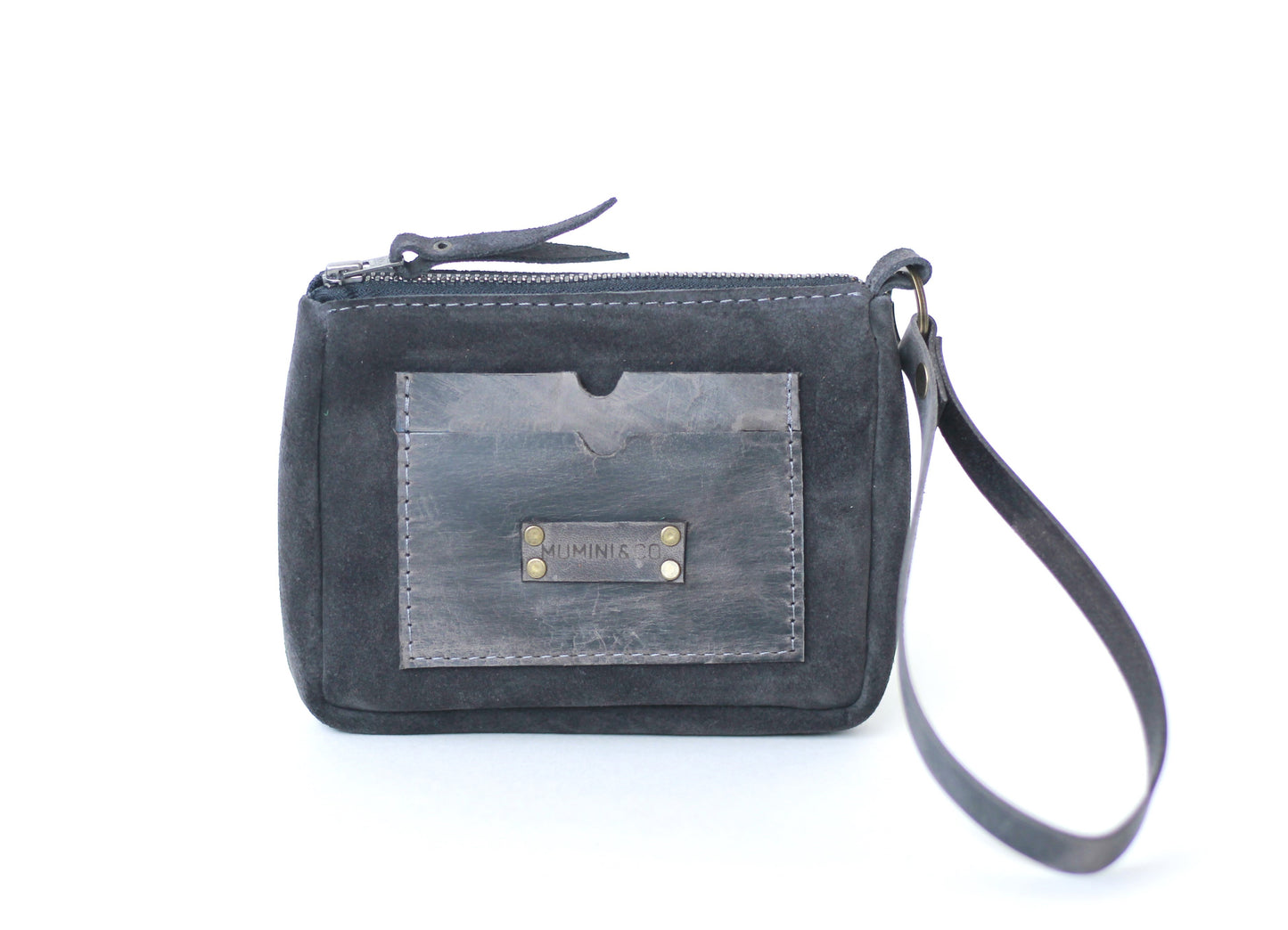 Suede purse - Grey