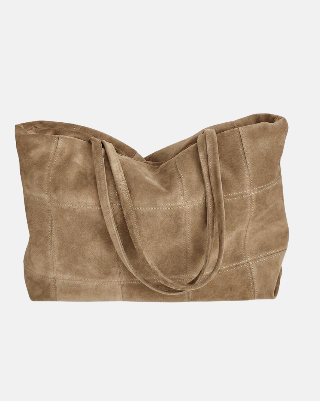 Sand Beige Suede Tote Bag