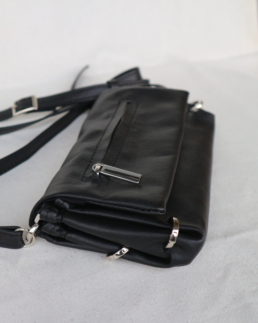 Genuine Leather Crossbody Wallet Bag - S