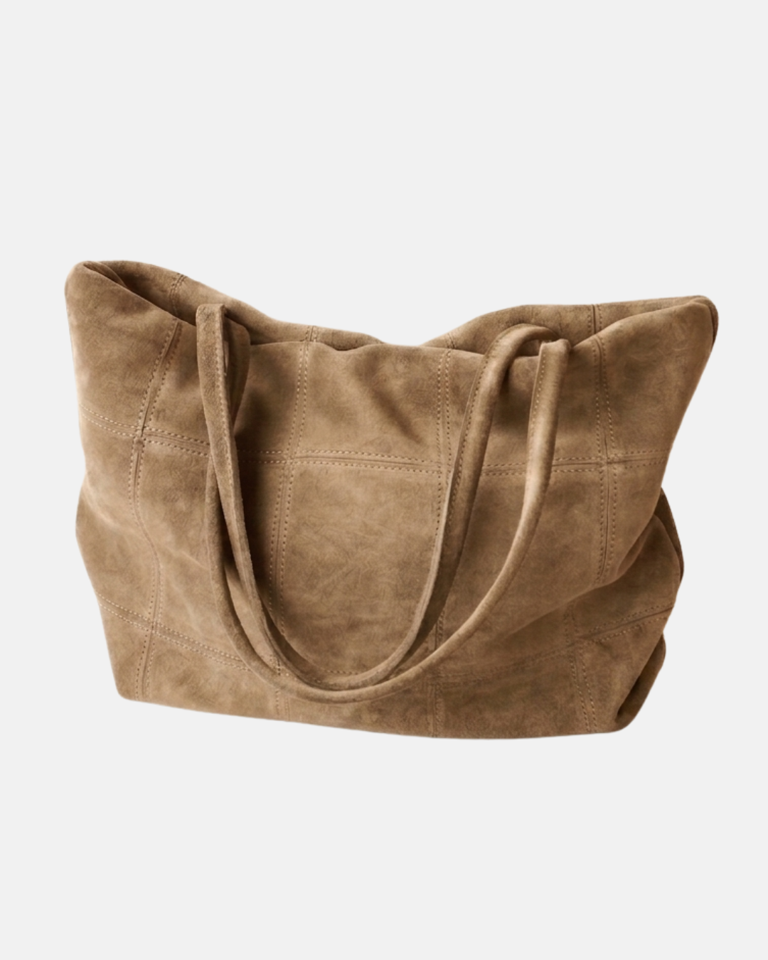 Sand Beige Suede Tote Bag
