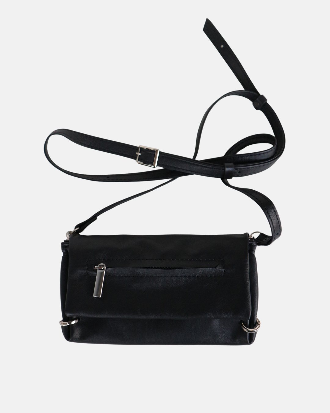 Genuine Leather Crossbody Wallet Bag - L