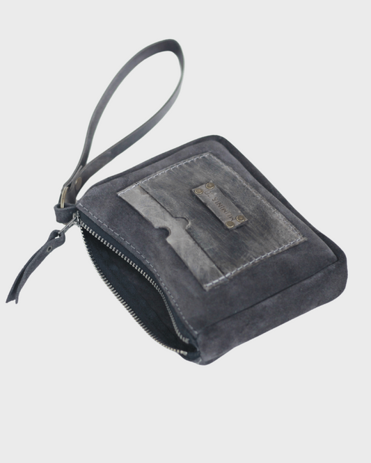 Suede purse - Grey